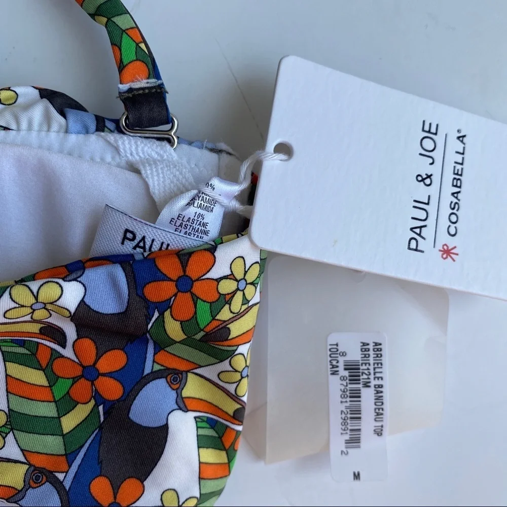 Paul & Joe cosabella bandeau swim top bottom set NEW